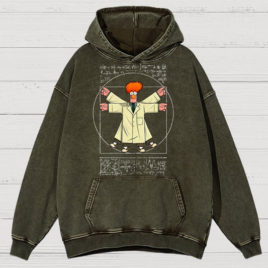 Vitruvian Puppet Vintage Distressed Hoodie