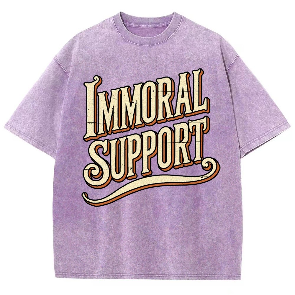 Immoral Support Friend Vintage Distressed T-shirt