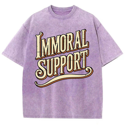 Immoral Support Friend Vintage Distressed T-shirt