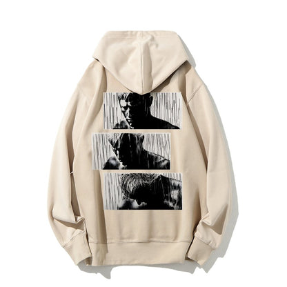 Tears In Rain Printed Back Unisex Cotton Hoodie