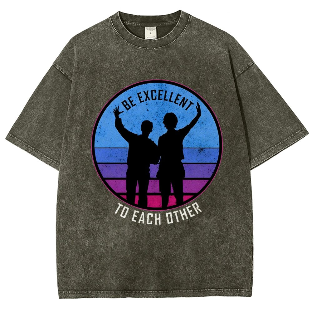 Be Excellent To Each Other 80s Vintage Distressed T-shirt