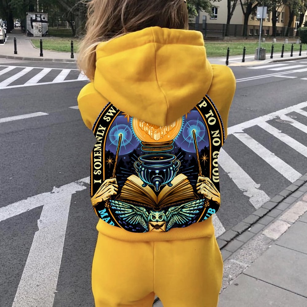Mischief Club Printed Back Cotton Hoodie