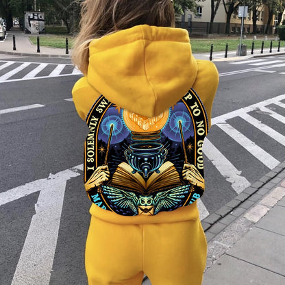 Mischief Club Printed Back Cotton Hoodie
