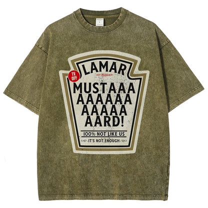 Lamar Mustard TV Off Essential Vintage Distressed T-shirt