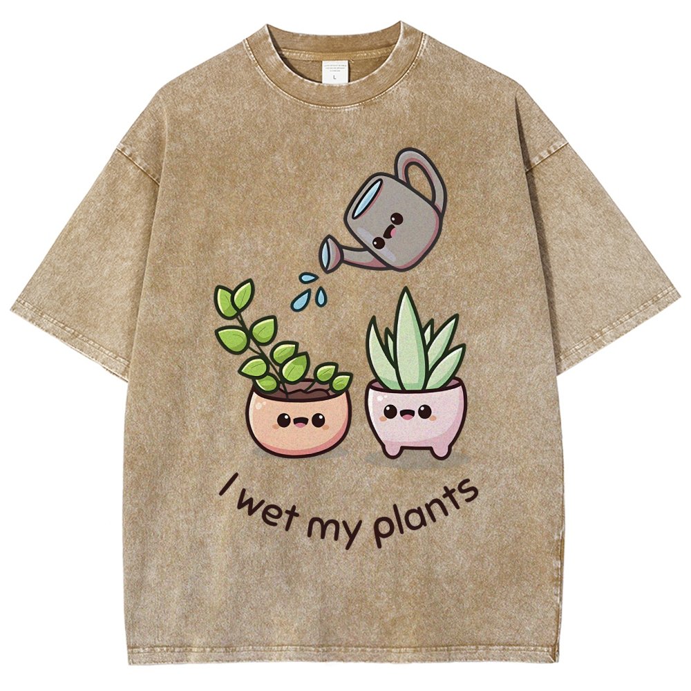 Wet My Plants Vintage Distressed T-shirt