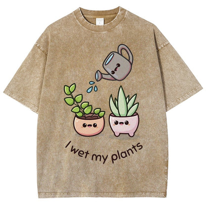 Wet My Plants Vintage Distressed T-shirt