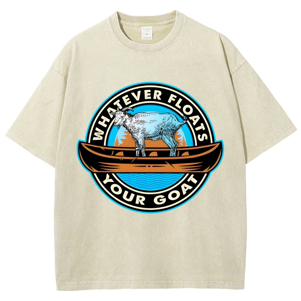 Whatever Floats Your Goat Vintage Distressed T-shirt