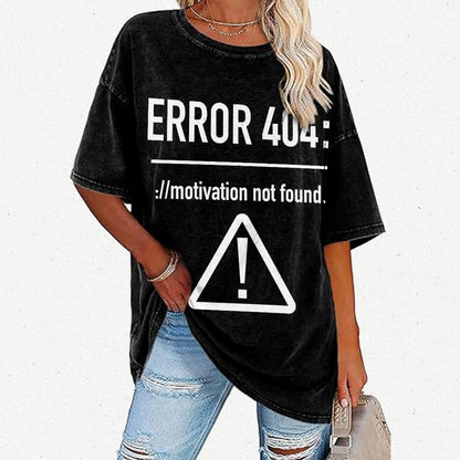 Error 404 Motivation Not Found Vintage Distressed T-shirt
