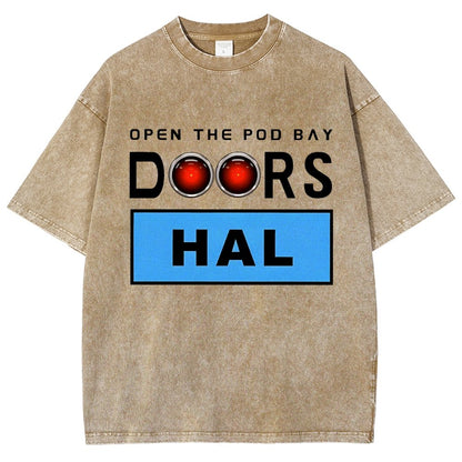 Open The Pod Bay Doors Hal Vintage Distressed T-shirt