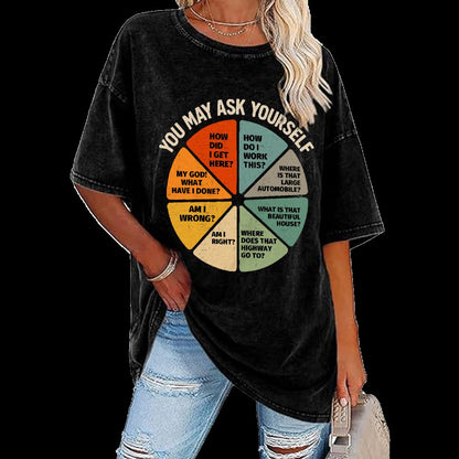 You-May-Ask-Yourself Vintage Distressed T-shirt