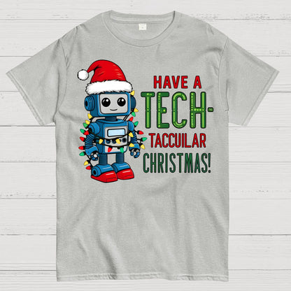 Have a Tech-Tacular Christmas! Cute Robot Holiday Geek T-Shirt
