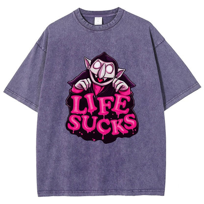 Life Sucks  Vintage Distressed T-shirt