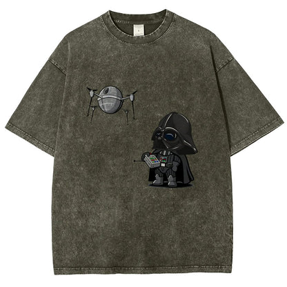 The adorable dark lord plays with a drone Vintage Distressed T-shirt