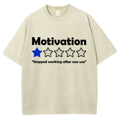 Motivation Review Vintage Distressed T-shirt