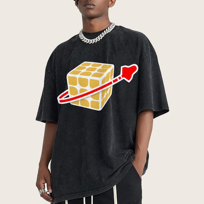 Cubeman Vintage Distressed T-shirt