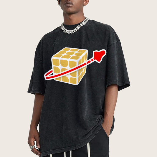Cubeman Vintage Distressed T-shirt