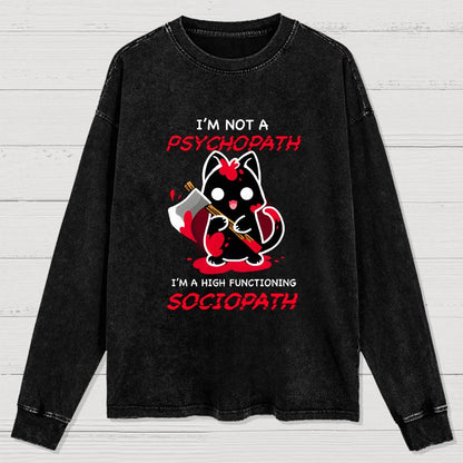 Psychopath Washed Long Sleeve Tee