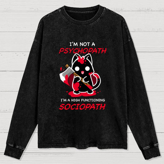 Psychopath Washed Long Sleeve Tee