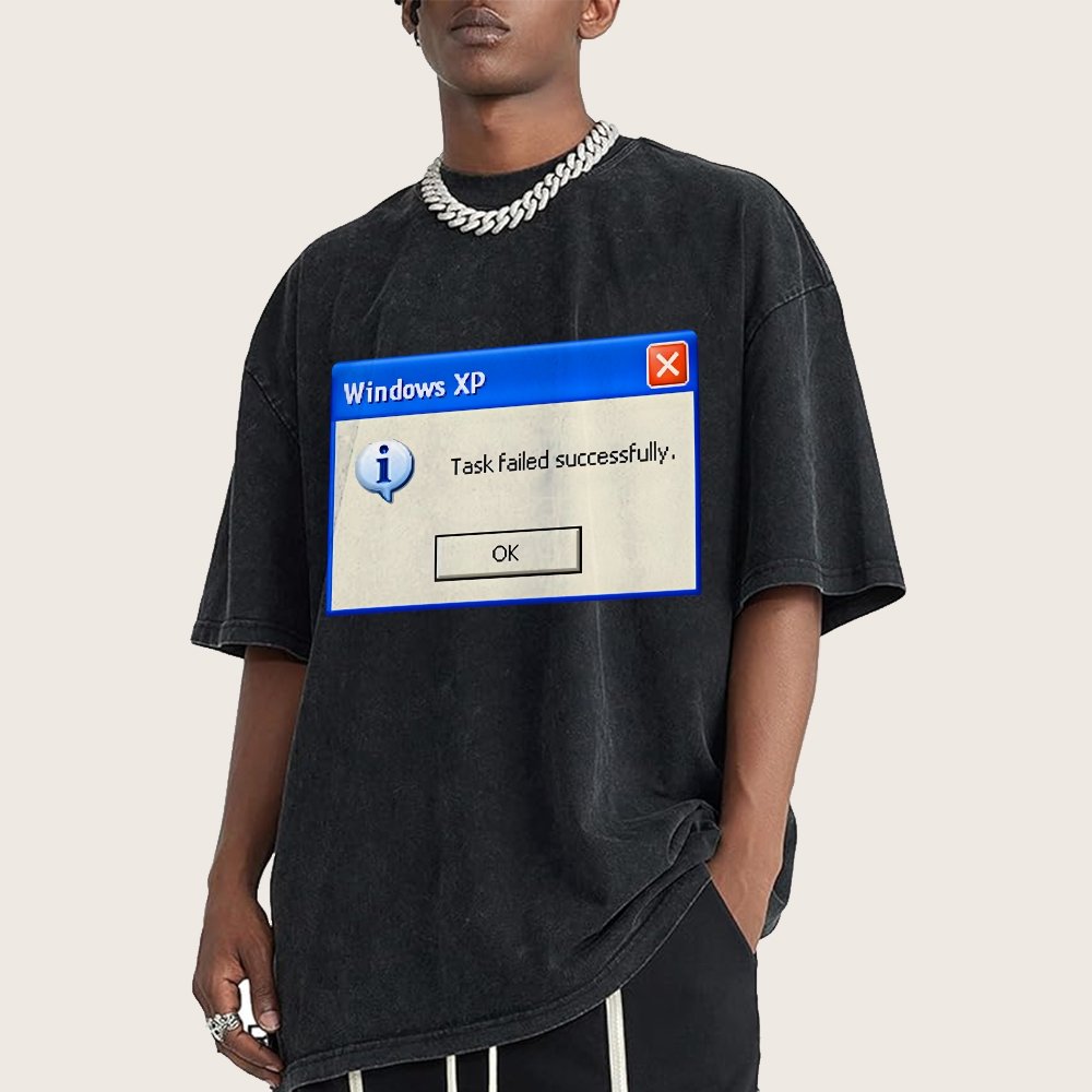 Task Failed Successfully Vintage Distressed T-shirt