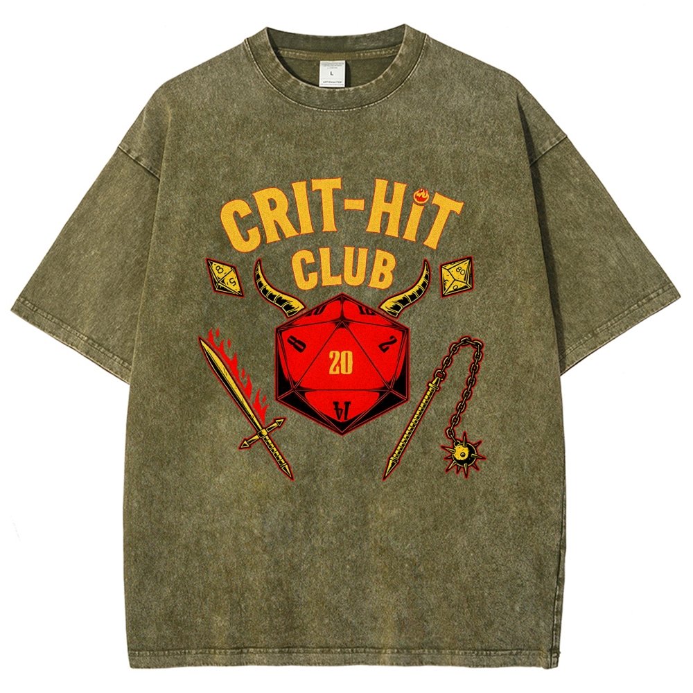 Crit-Hit Club Vintage Distressed T-shirt