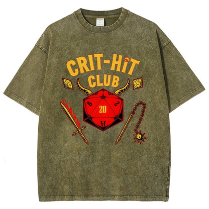 Crit-Hit Club Vintage Distressed T-shirt