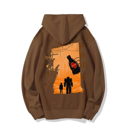 Welcome To This Land Printed Back Unisex Cotton Hoodie