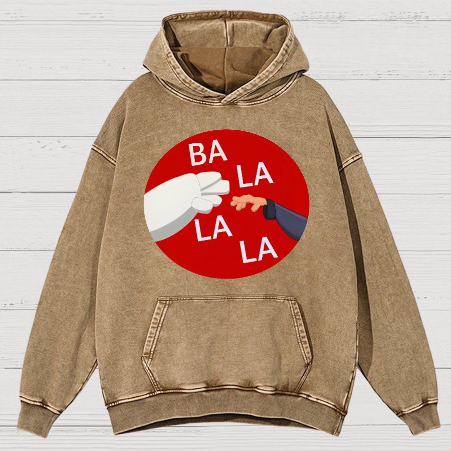 Ba La La La Funny Vintage Distressed Hoodie