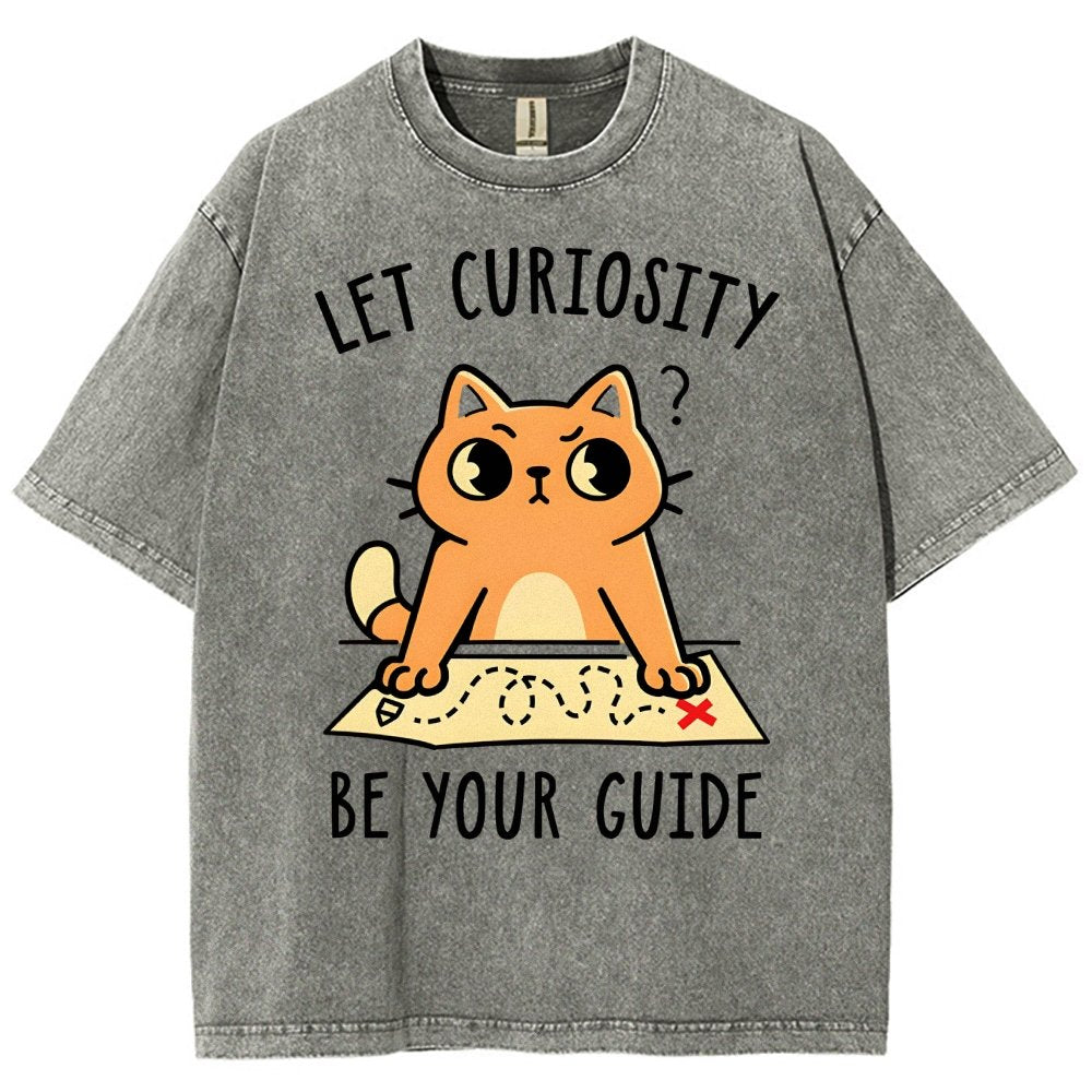 Let Curiosity Be Your Guide Vintage Distressed T-shirt