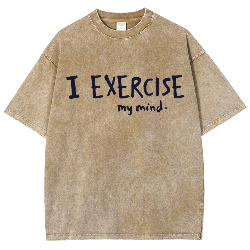 I Exercise (My Mind) Vintage Distressed T-shirt