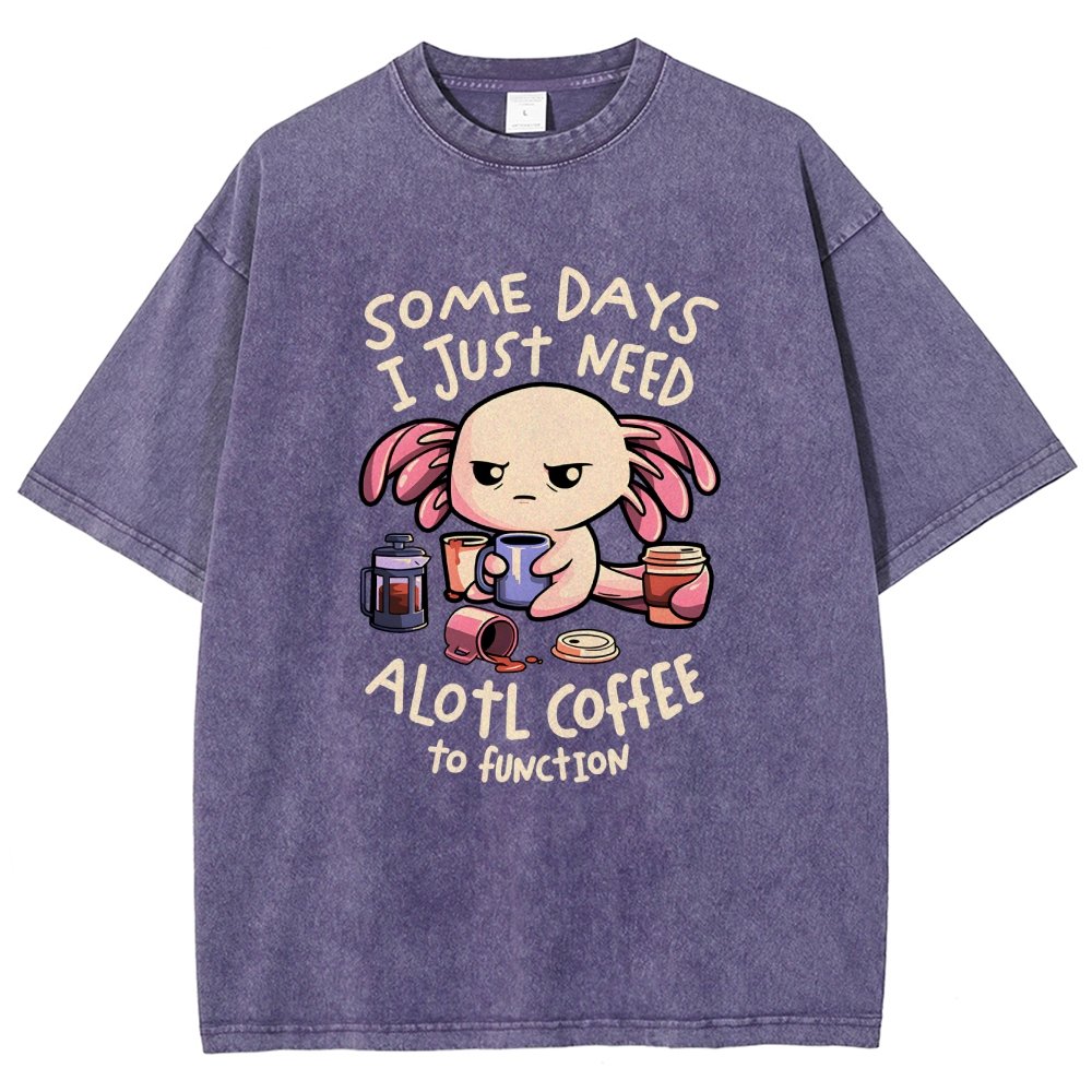 Alotl Coffee Vintage Distressed T-shirt