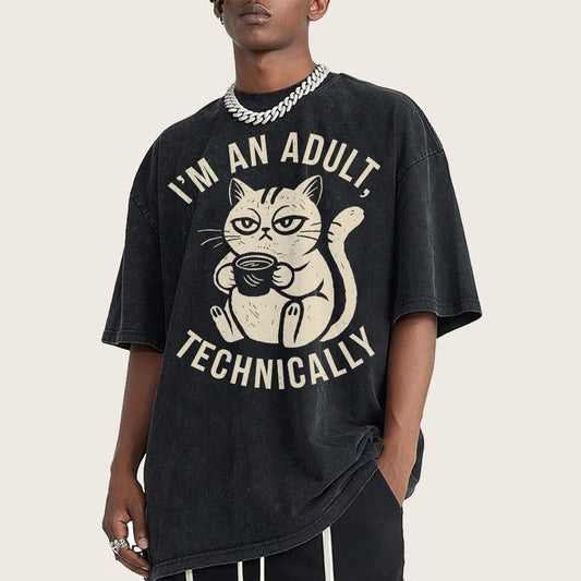 I'm An Adult Technically Vintage Distressed T-shirt