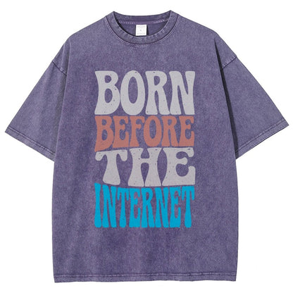 Born Before the Internet Vintage Distressed T-shirt