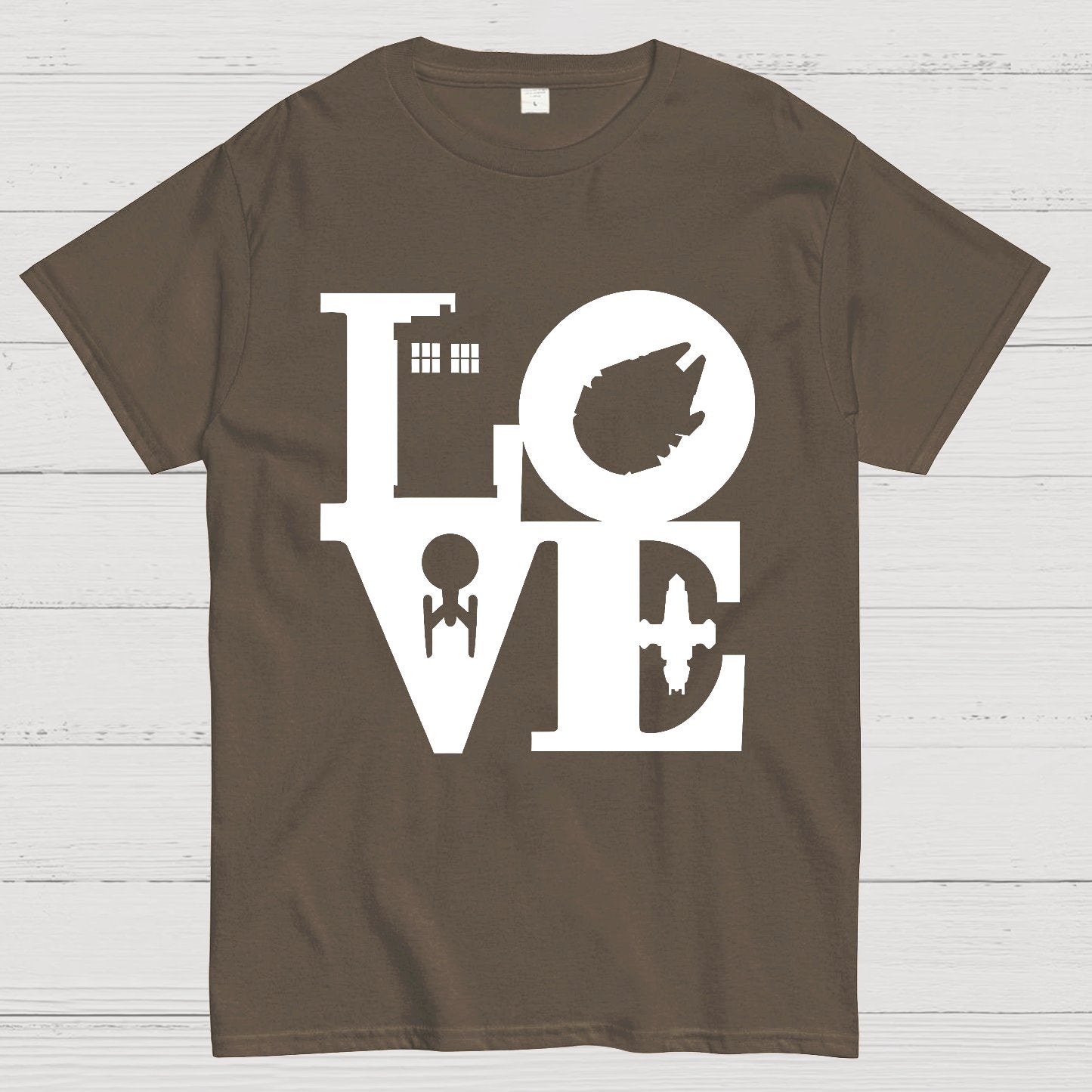 I Love SciFi Black Geek T-Shirt