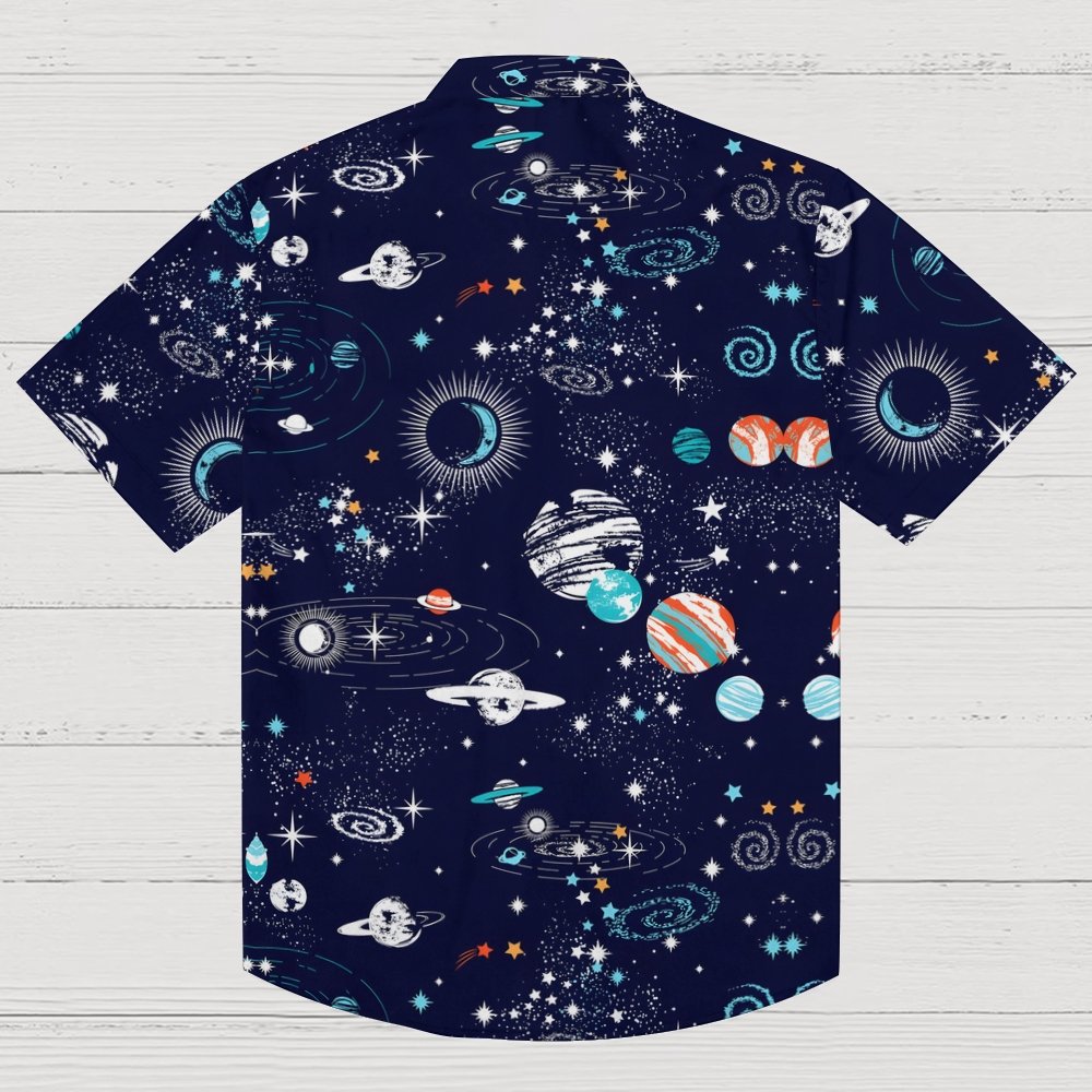 Universe Space Planet Print Geek Hawaiian Shirt
