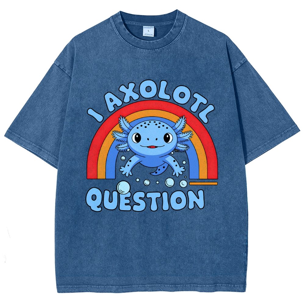 Cute Axolotl I axolotl questions Vintage Distressed T-shirt