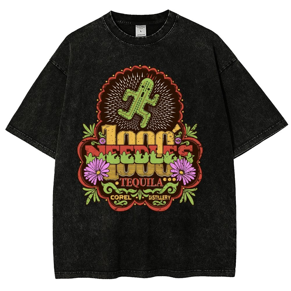 Funny 1000 Needles Tequila Vintage Distressed T-shirt