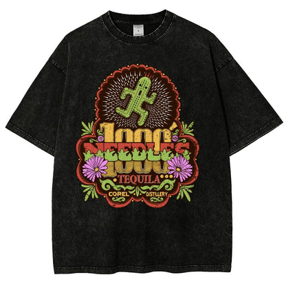 Funny 1000 Needles Tequila Vintage Distressed T-shirt