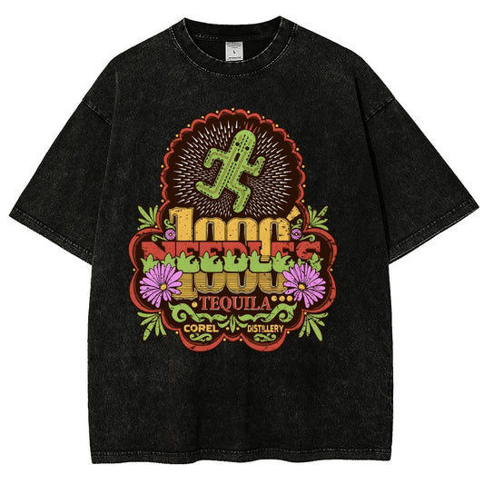 Funny 1000 Needles Tequila Vintage Distressed T-shirt