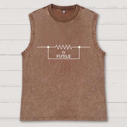 Is Futile Vintage Distressed Washed Tank