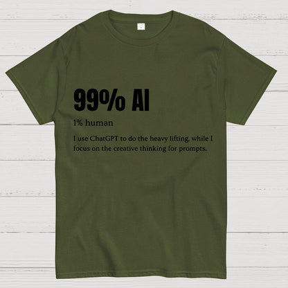 99% Artificial Intelligence Geek T-Shirt