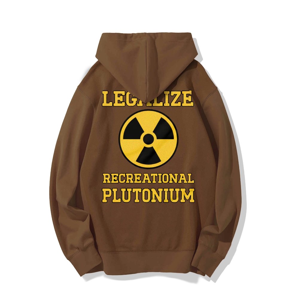 Legalize Recreational Plutonium Printed Back Cotton Hoodie