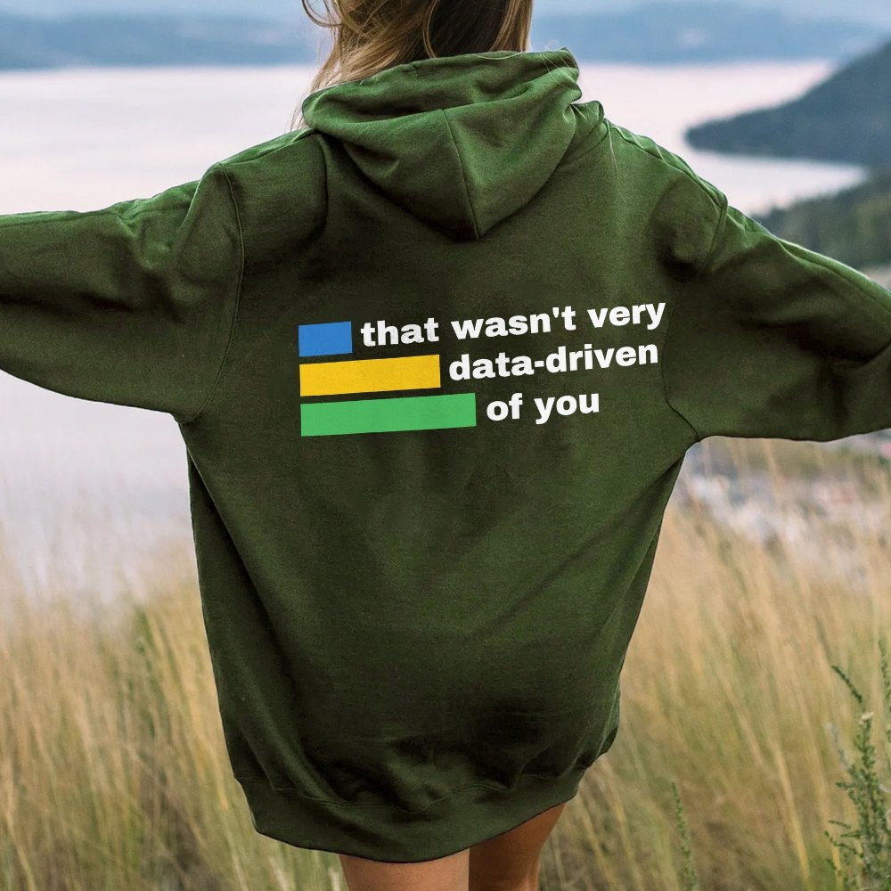 That Wasn't Very Info - Driven of You  Printed Back Unisex Cotton Hoodie