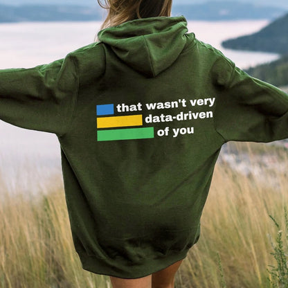 That Wasn't Very Info - Driven of You  Printed Back Unisex Cotton Hoodie