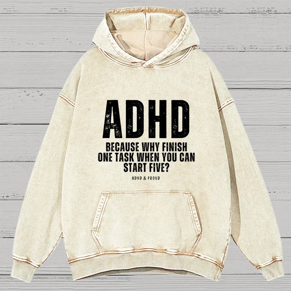 ADHD Vintage Distressed Hoodie