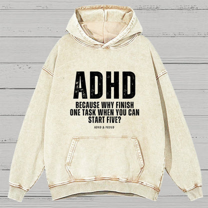ADHD Vintage Distressed Hoodie