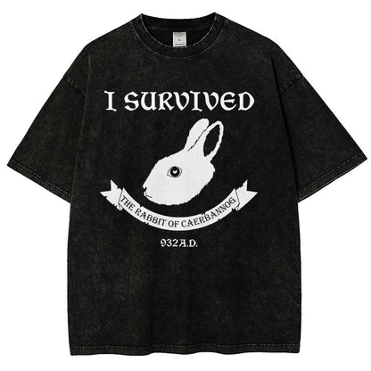 I Survived The Mysterious Rabbit 932A.D Vintage Distressed T-shirt