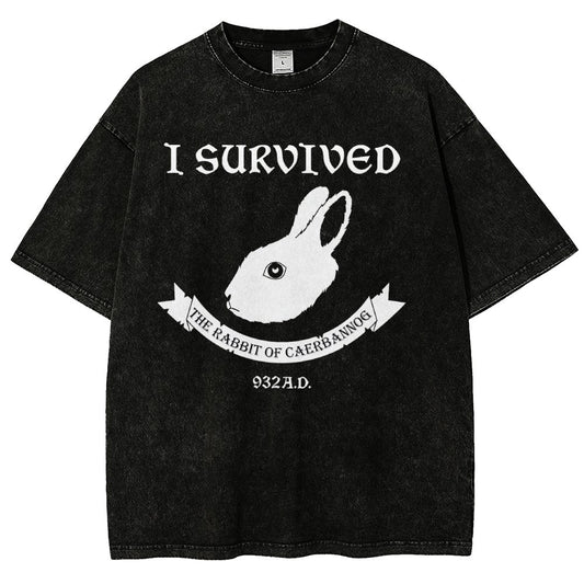 I Survived The Mysterious Rabbit 932A.D Vintage Distressed T-shirt