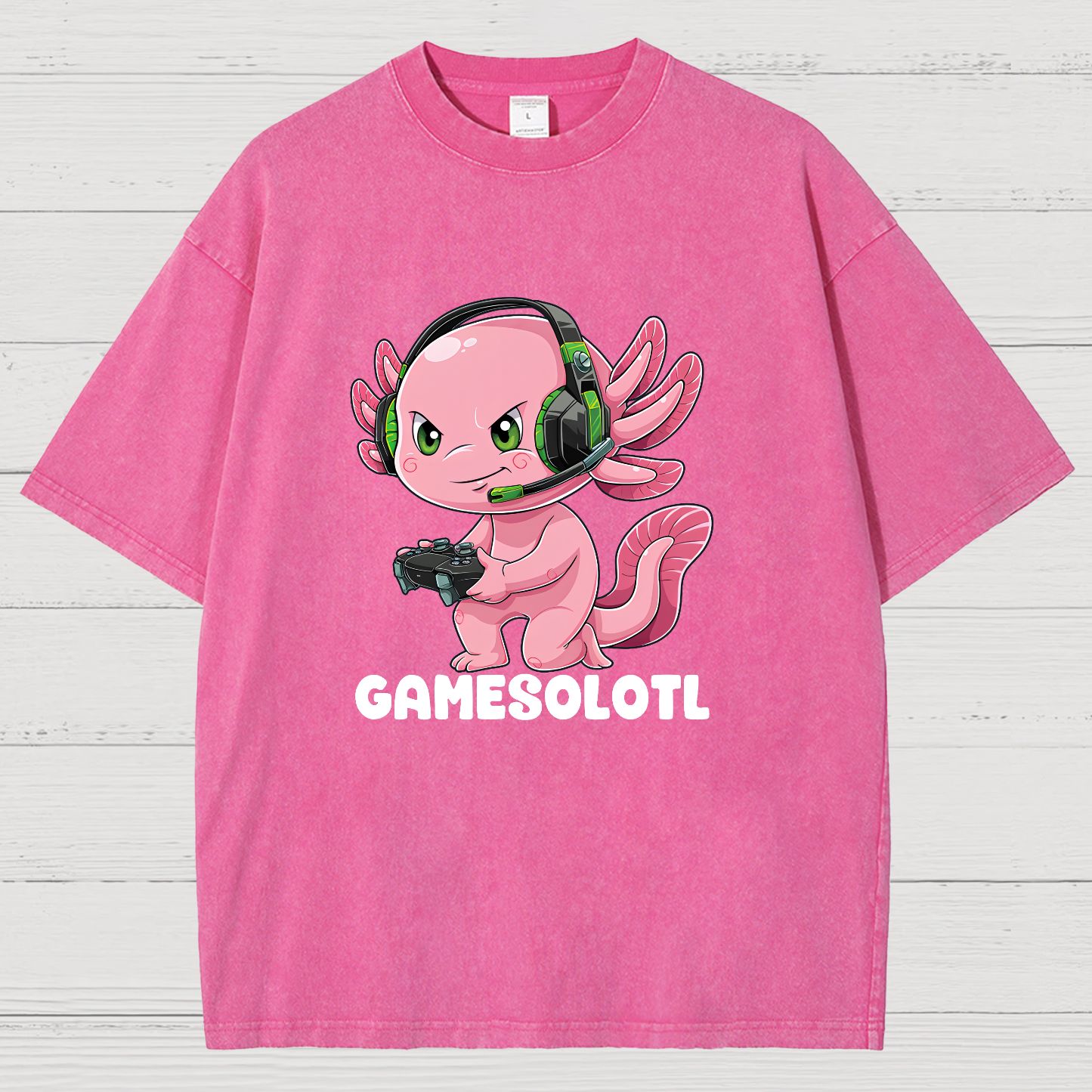 Gamer Axolotl Vintage Distressed T-shirt