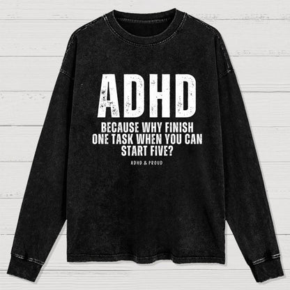 ADHD Washed Long Sleeve Tee