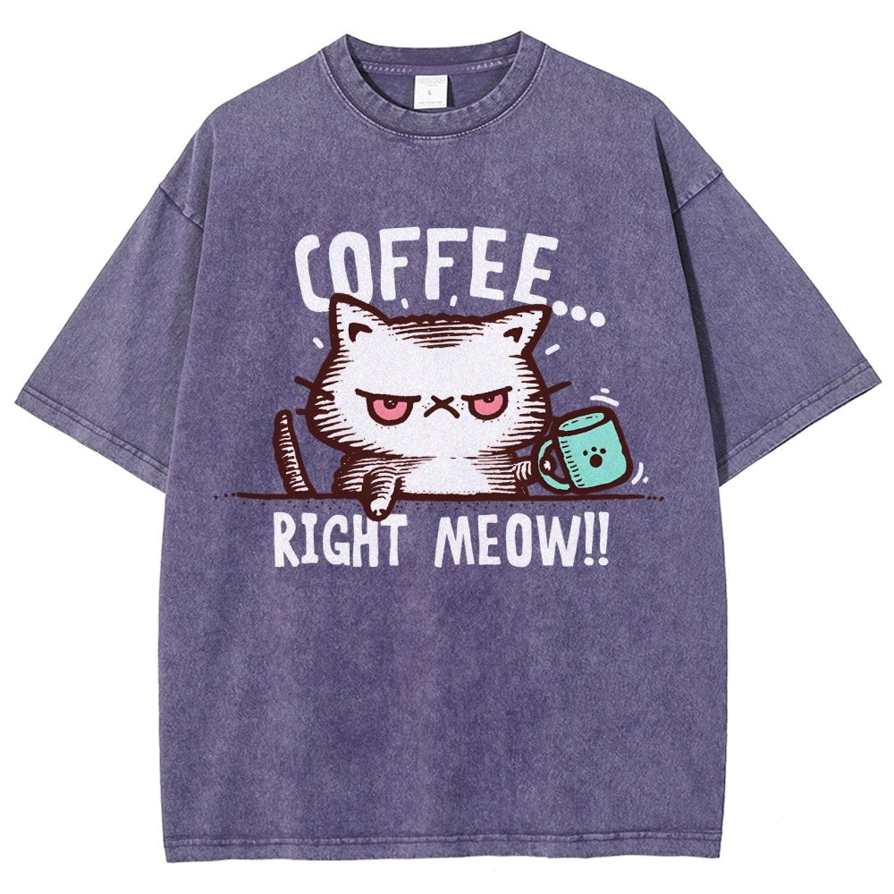 CATffeine Vintage Distressed T-shirt